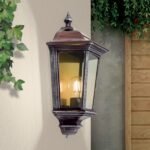 Aplica pentru exterior HERMINE,  E27 1x60W aluminiu finisaj negru/argintiu, geam fumuriu inaltime 45.5cm IP44 ORION - imagine 2