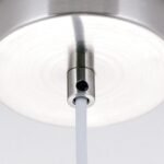 Pendul SNOWWHITE, 1 lampa G9, otel finisaj crom satinat, abajur sticla opal, diametrul 12cm ORION - imagine 5