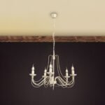 Candelabru VELA, E14 5x40W otel finisaj antic fildes-auriu, 100cm IP20 ORION - imagine 3