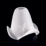 Abajur din sticlă groasa opal mat, diametrul 130 mm, Inaltime 105mm, Orificiu 32mm ORION - imagine 2