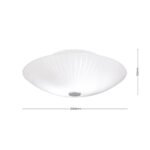 Plafoniera ERA, cu abajur din sticlă opal mat, E27 2x60W otel finisaj crom, 30cm IP20 ORION - imagine 5