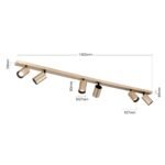 Plafoniera spot SEAN, GU10 6x40W aluminiu finisaj auriu mat, 130x12x6cm IP20 ORION - imagine 6