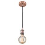 Pendul JAILHOUSE, E27 1x40W fara bec, otel finisaj cupru, 150cm IP20 ORION - imagine 2