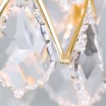 Plafoniera din cristal RITA, 9cm 1xG9/40W cristal Asfour, cadru otel finisaj auriu IP20 ORION - imagine 4