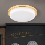 Plafoniera LED LEROX, otel finisaj auriu, Ø 30cm LED29W/2100lm/3000K IP20 ORION - imagine 3