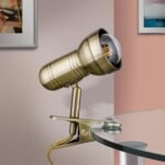 Lampa de masa spot WILHELM cu clema de prindere, E27 1x40W otel finisaj alama antica, 17cm IP20 ORION - imagine 2