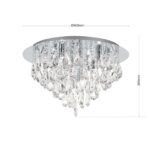 Plafoniera din cristal CELESTE, 45cm 6xG9/40W sticla cristalina K9, cadru otel finisaj crom IP20 ORION - imagine 5