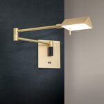 Aplica LED BOSTON, variator tactil, USB, adancime reglabila 57cm, LED 6W/600lm/3000K aluminiu finisaj negru-auriu IP20 ORION