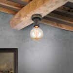 Plafoniera RETRO, E27 1x60W fara bec, otel finisaj alama antica, 8.5cm IP20 ORION - imagine 3