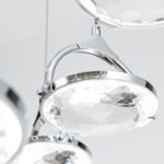 Pendul LED MOON, 180cm, LED 82.5W/3600lm/3000K, sticla cristalina K9, otel finisaj crom IP20 ORION - imagine 4