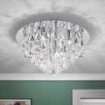 Plafoniera din cristal CELESTE, 45cm 6xG9/40W sticla cristalina K9, cadru otel finisaj crom IP20 ORION - imagine 2