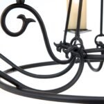 Candelabru RUSTICKA, cu abajur din sticla opal-mat, E14 9x40W otel finisaj antic, 182cm IP20 ORION - imagine 3