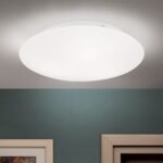 Plafoniera ALBA, cu abajur din sticlă opal mat, E27 3x60W otel finisaj alb, 45cm IP20 ORION