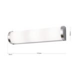 Aplica oglinda baie TEA, cu abajur din sticlă opal mat, G9 3x40W otel finisaj crom satinat, 41cm IP44 ORION - imagine 6
