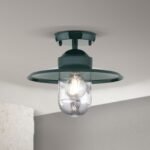 Plafoniera pentru exterior EDWARD, E27 1x60W aluminiu finisaj verde  inaltime 27.5cm IP44 ORION