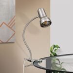 Lampa de masa spot WILHELM cu clema de prindere, E27 1x40W otel finisaj crom satinat, 23cm IP20 ORION - imagine 2