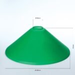 Abajur conic din sticlă groasa ARTDESIGN 446, Ø 300 mm, finisaj verde ORION - imagine 2