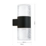 Aplica LED de exterior ANTREX, LED14W/1300lm/3000K aluminiu finisaj negru, diametrul 8.2cm IP65 ORION - imagine 6