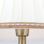 Lampă de masă TONIA cu abajur de in bej, E27 1x60W aluminiu finisaj alama antica, 50cm IP20 ORION - imagine 4