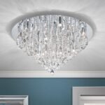 Plafoniera din cristal CELESTE, 75cm 12xG9/40W sticla cristalina K9, cadru otel finisaj crom IP20 ORION - imagine 3