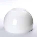 Abajur rotund din sticlă groasa, Ø 250mm, finisaj opal lucios,gaura 100mm ORION