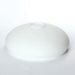 Abajur rotund din sticlă groasa LANDHAUS 413, Ø 260 mm, finisaj opal mat fara inel ORION