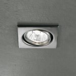Spot mobil patrat CLASSIC GU10 1x50W otel finisaj crom satinat 7.9cm IP20 ORION