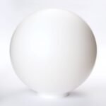 Abajur sferic din sticlă groasa cu guler, Ø 300mm, finisaj opal-satinat, dimensiune gaura 85mm ORION