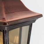 Aplica pentru exterior HERMINE,  E27 1x60W aluminiu finisaj negru/argintiu, geam fumuriu inaltime 45.5cm IP44 ORION - imagine 4