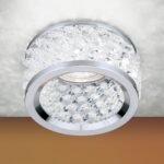 Spot încastrat rotund KORB din sticlă cristalină K9  GU10 1x50W aluminiu finisaj crom 8cm IP20 ORION - imagine 3