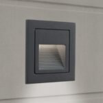 Aplica LED incastrata LORO, LED2W/1300lm/30K aluminiu antracit, Ø7.6cm IP65 ORION