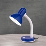 Veioza flexibila NEMO, E27 1x40W otel finisaj alb-albastru inchis, 33cm IP20 ORION - imagine 3