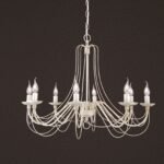 Candelabru VELA, E14 8x40W otel finisaj antic fildes-auriu, 110cm IP20 ORION
