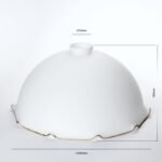 Abajur floral din sticlă groasa LANDHAUS 430, Ø 300mm, finisaj opal mat cu ramă aurie ORION - imagine 2