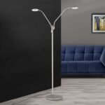 Lampadar LED COBRA, 138cm, LED 6+6W/600+600lm/2200-6000K otel finisaj crom satinat IP20 ORION - imagine 2
