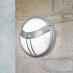 Plafoniera de exterior OBSERVER cu senzor, E27 1x35W aluminiu finisaj argintiu, diametru 30cm IP54 ORION