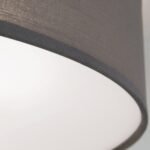 Plafoniera UFO cu abajur de in, E27 4x40W, otel finisaj gri, 50cm IP20 ORION - imagine 4