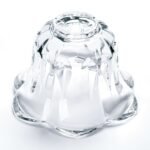 Abajur decorativ din sticlă groasa LA BOHEME 479, Ø 130mm, finisaj clar decupat transparent pentru soclu G9 ORION