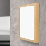 Plafoniera LED LERO, finisaj auriu mat, patrat, 23cm LED22W/2100lm/3000K aluminiu IP 20 ORION - imagine 3