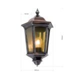 Aplica pentru exterior HERMINE,  E27 1x60W aluminiu finisaj negru/argintiu, geam fumuriu inaltime 45.5cm IP44 ORION - imagine 5