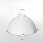 Abajur floral din sticlă groasa LANDHAUS 429, Ø 200mm, finisaj opal mat cu ramă aurie ORION - imagine 2
