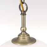 Pendul OLD LAMP, cu abajur din sticla opal mat, E27 1x40W otel finisaj alama antica, 60-140cm IP20 ORION - imagine 3