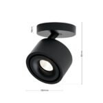 Plafoniera spot SPECTER, LED 11W/700lm/DTW 1700-3000K aluminiu finisaj negru-auriu, 8.2x8.4cm IP20 ORION - imagine 6