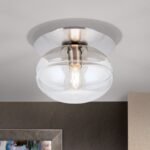 Plafoniera RICHARD, 27cm 1xE27/40W, cadru otel finisaj crom satinat IP20 ORION