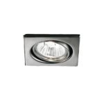 Spot mobil patrat CLASSIC GU10 1x50W otel finisaj crom satinat 7.9cm IP20 ORION - imagine 2