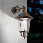 Aplica pentru exterior KENZO in jos,  E27 1x60W aluminiu finisaj cupru/negru inaltime 50cm IP44 ORION