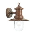 Aplica de exterior vintage LEONIE, E27 1x35W otel inoxidabil finisaj maro, inaltime 32cm IP44 ORION - imagine 2