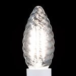 Bec LED Lumânare rasucita transparent, E14, 3W, 2700K, 330Lm  lumină albă caldă ORION - imagine 5