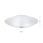 Plafoniera ERA, cu abajur din sticlă opal mat, E27 3x60W otel finisaj crom, 40cm IP20 ORION - imagine 5