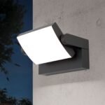 Aplica LED de exterior GINGER pivotanta, LED21W/1700lm/3000K aluminiu finisaj antracit, inaltime 10cm IP54 ORION